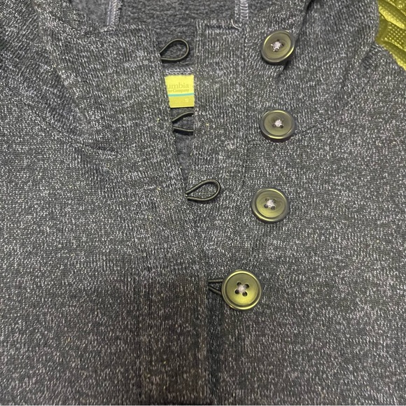 Columbia Hoodie Pullover Sweatshirt 1/4 Button Up Purple Blue Size Small - Picture 8 of 8